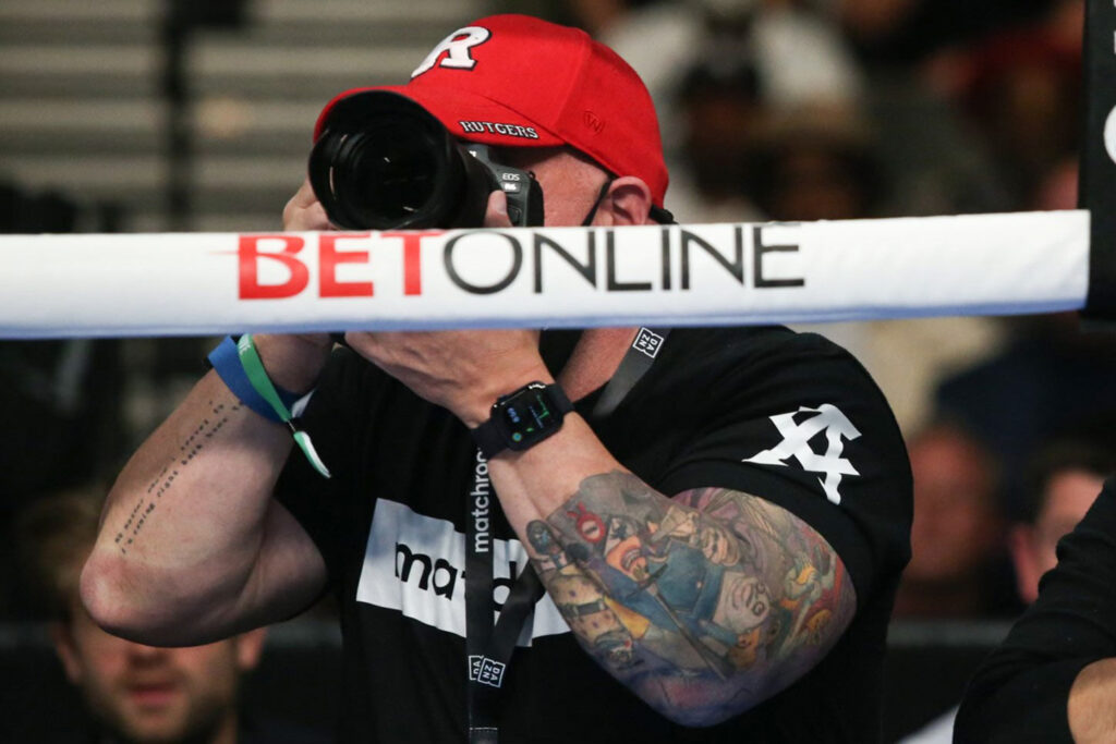 Ed Mulholland taking photos