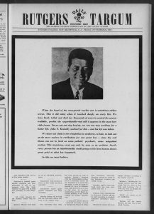 Daily Targum JFK Assassination with photo