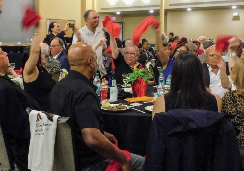 Revelers at the Livingston College reunion